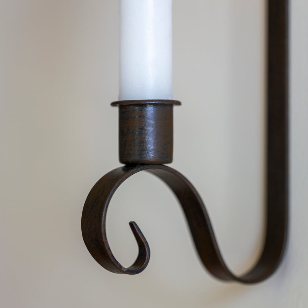 wall candle sconce metal taper candle