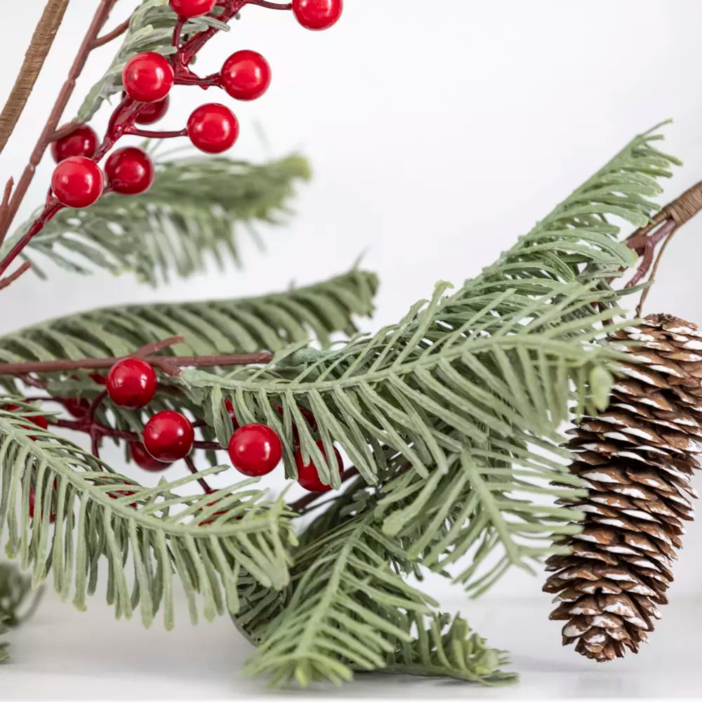 Artificial Christmas Winter Berry Garland - 2 Colours