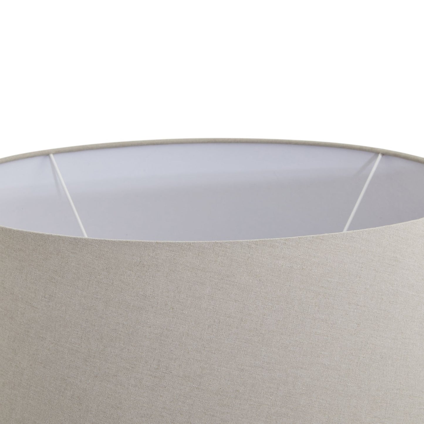 Large Neutral Stone Lamp with Linen Shade