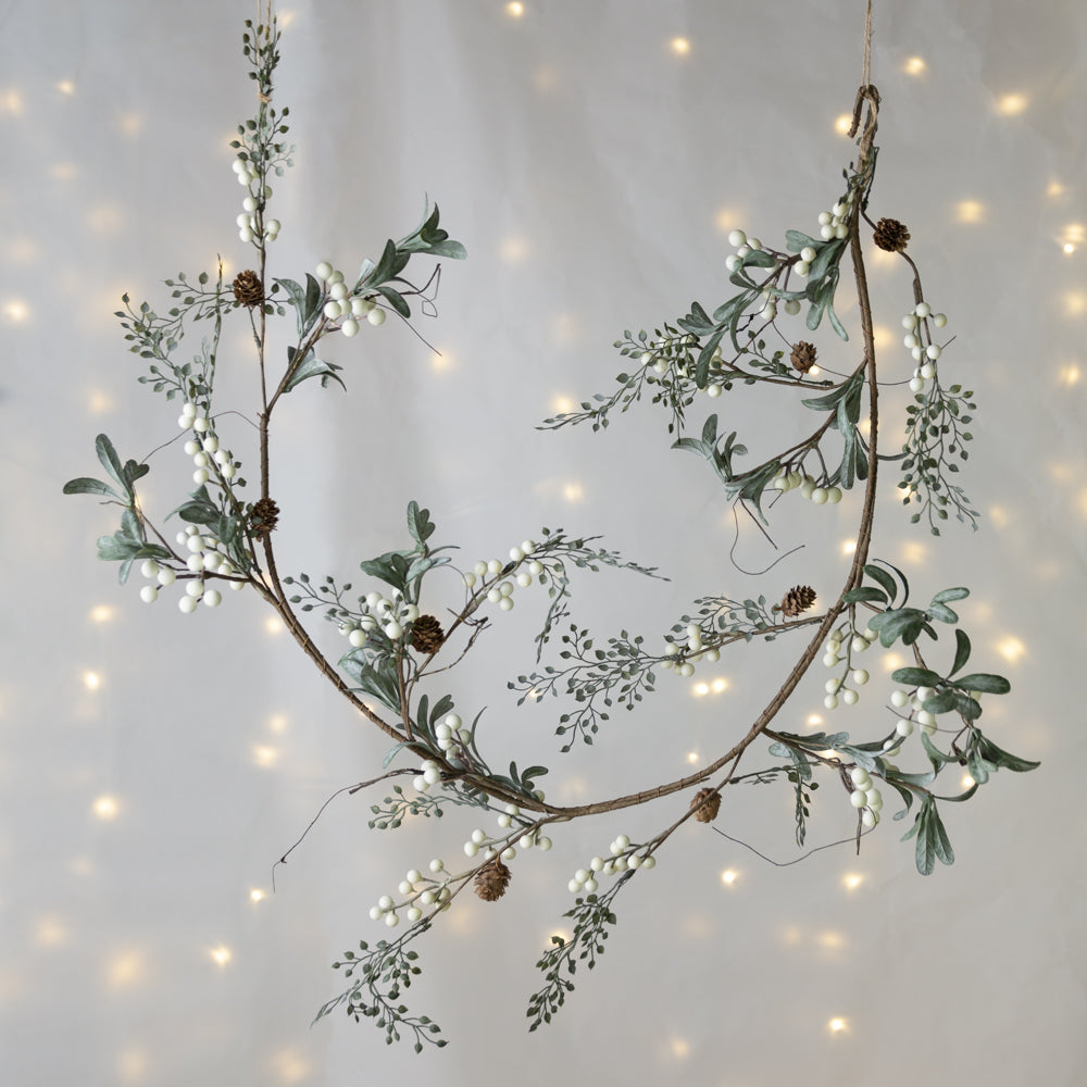 Artificial Christmas Winter Berry Garland - 2 Colours