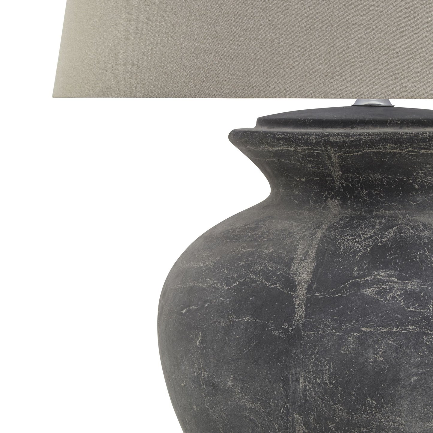 Extra Large Grey Stone Table Lamp with Shade