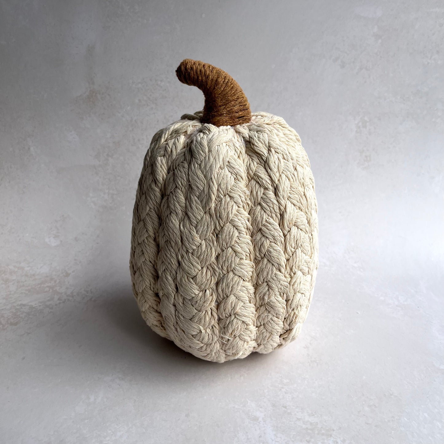 Beige Knitted Pumpkin - 2 Sizes