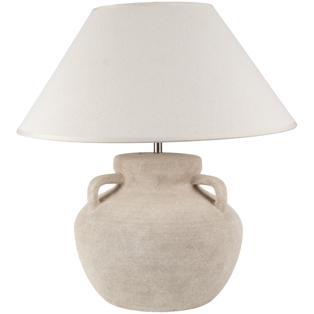 Large Cream Stone Lamp