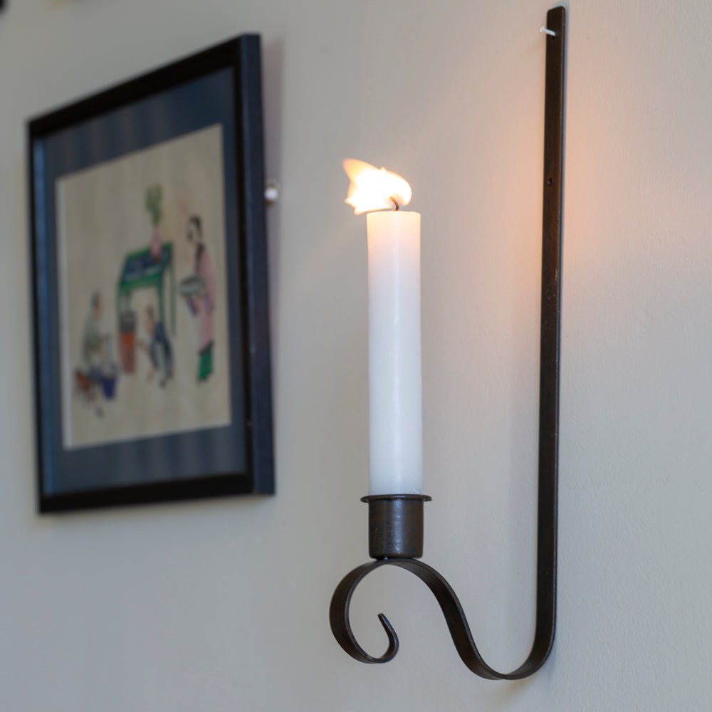 wall candle sconce metal taper candle