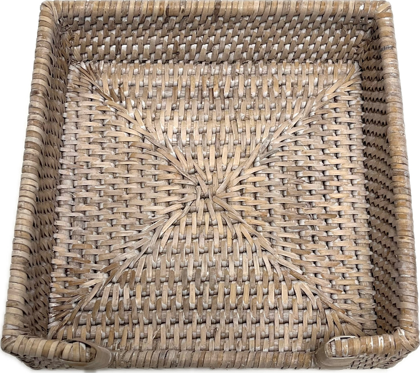 rattan napkin holder square