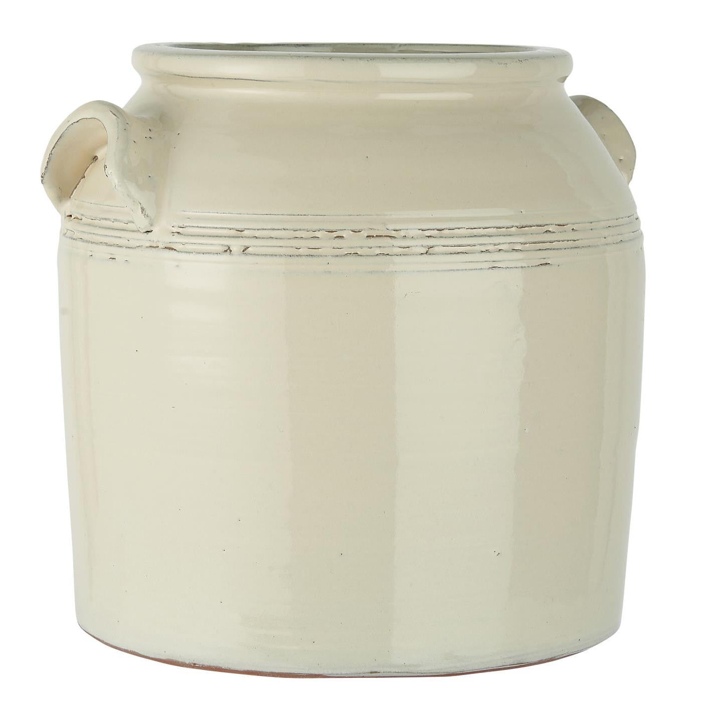 Cream Planter with Handles