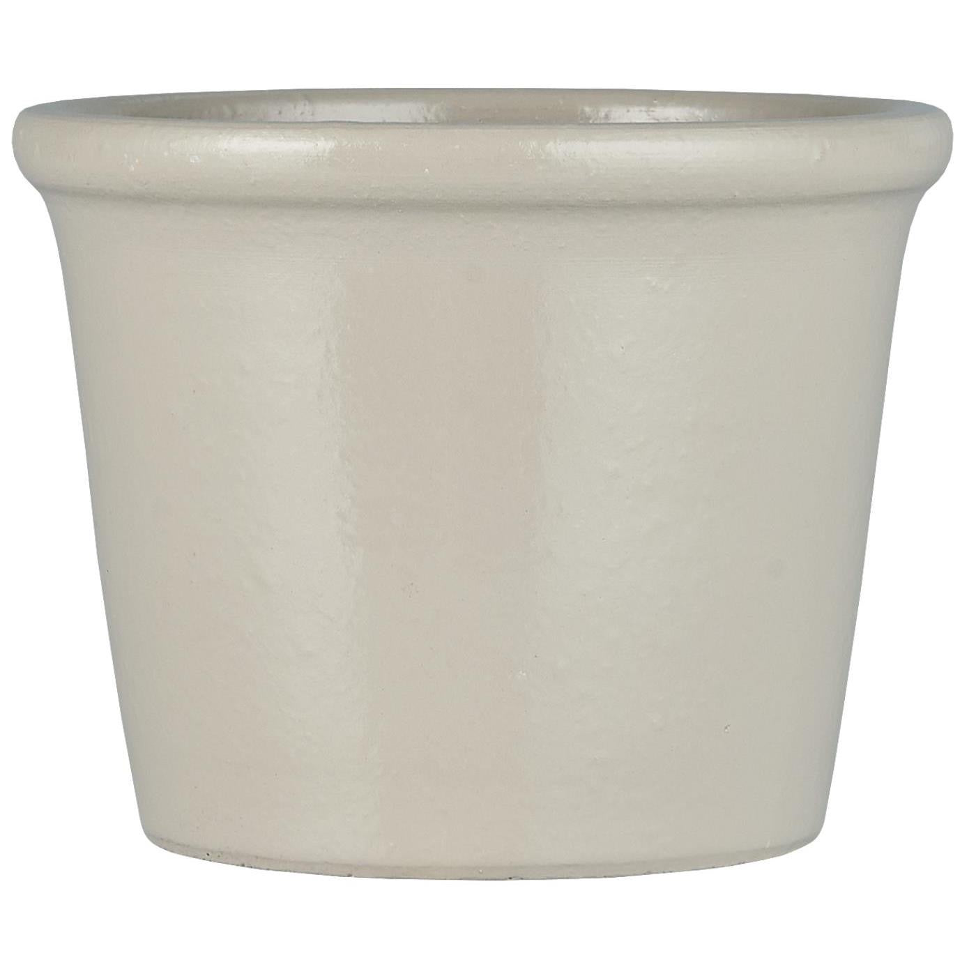 beige ceramic planter glazed