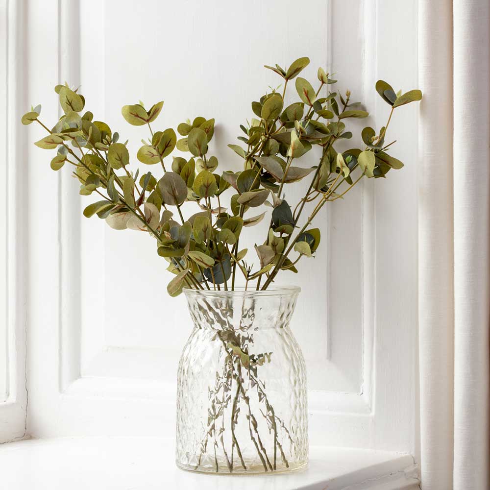 small diamond clear glass bottle neck vase
