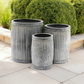 Galvanised Round Dolly Garden Planter