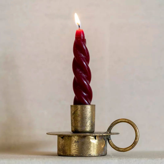 Antique Gold Chamber Stick Candle Holder