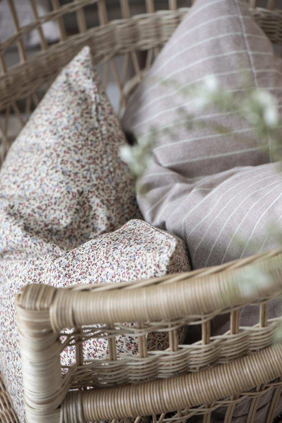 beige striped cushion cover