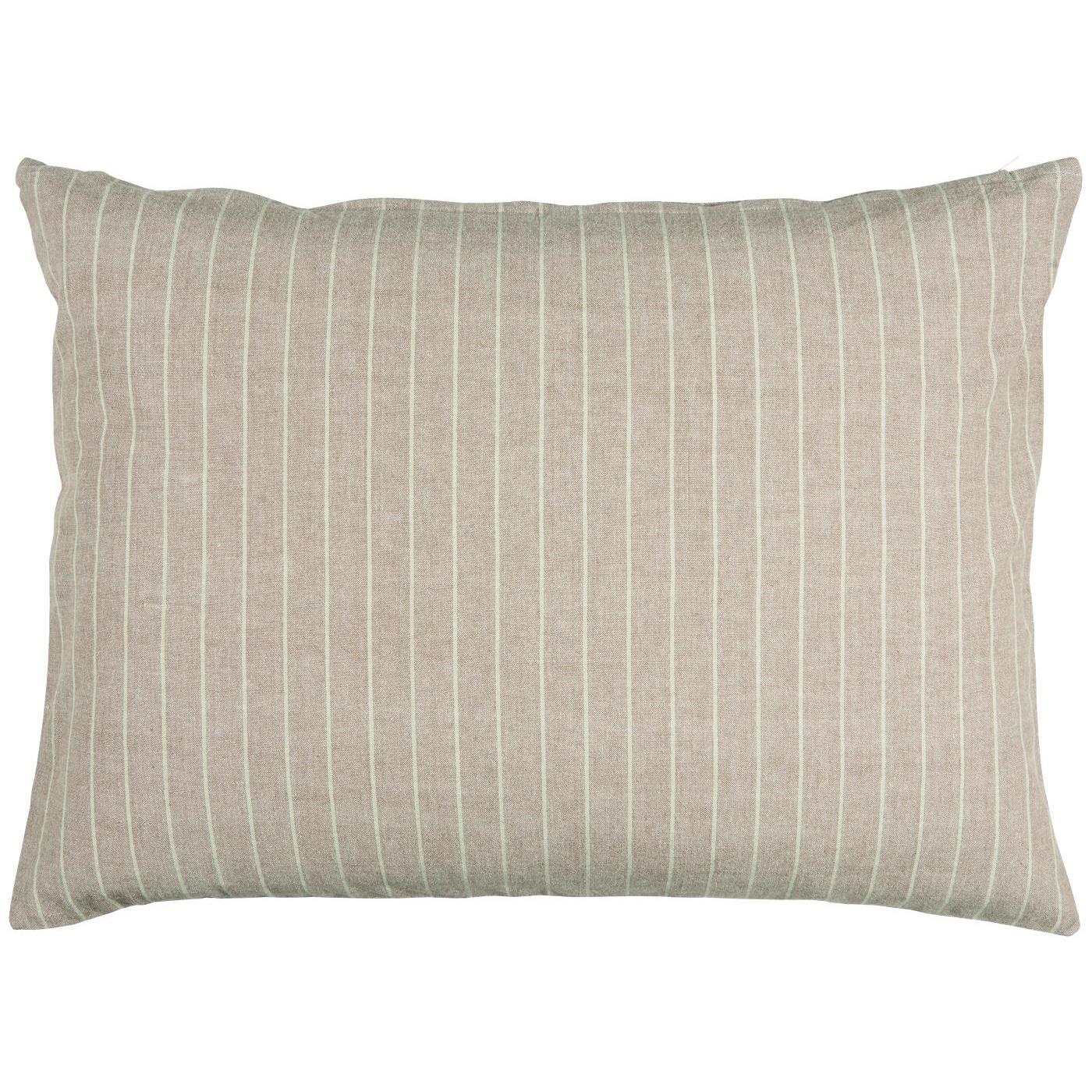 beige striped cushion cover