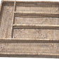 White Wash Rattan Cutlery Storage Tray