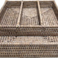 White Wash Rattan Cutlery Storage Tray