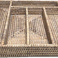 White Wash Rattan Cutlery Storage Tray