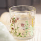 floral print drinking glass