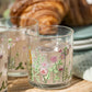 floral print drinking glass