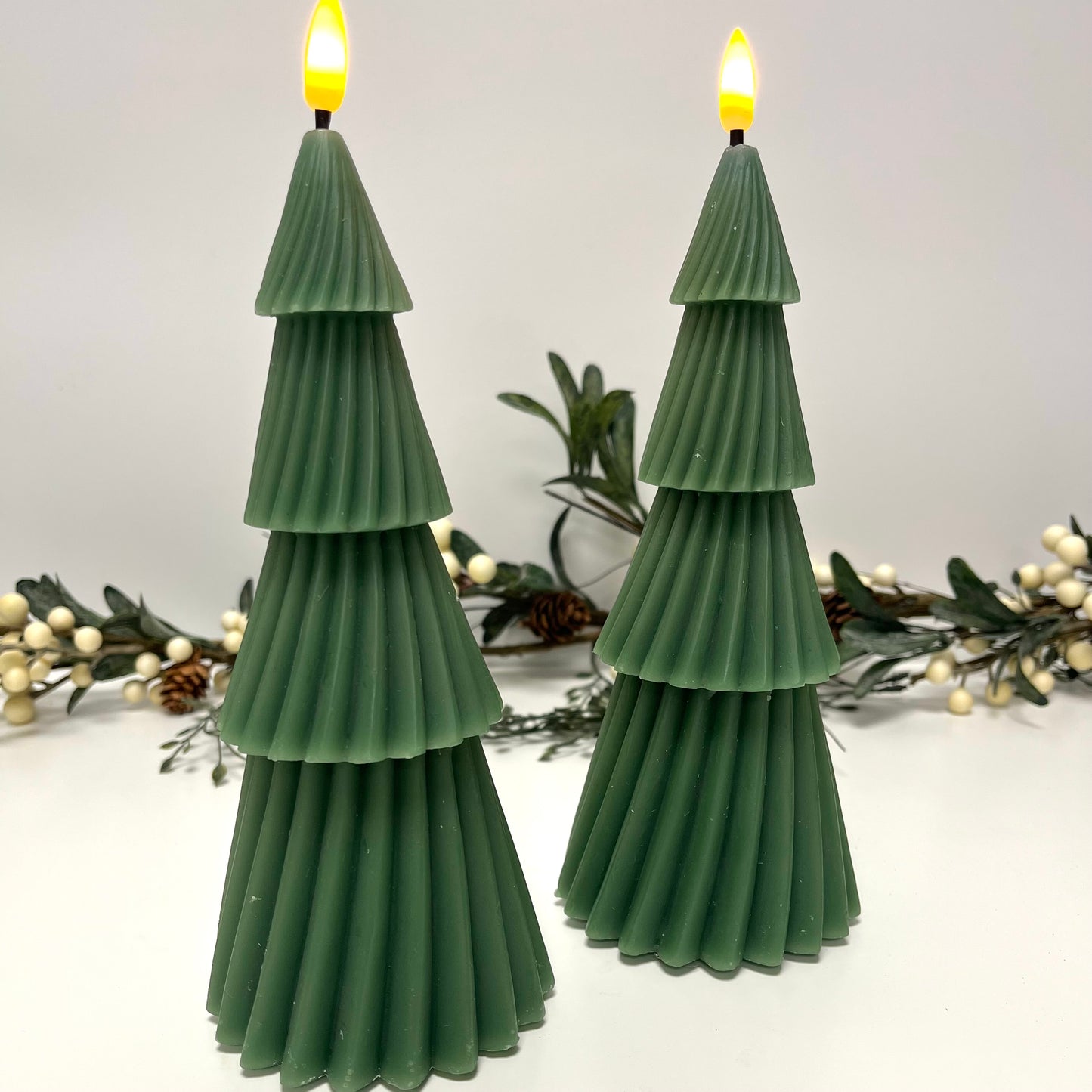 LED Christmas Tree Candles - Set of 2