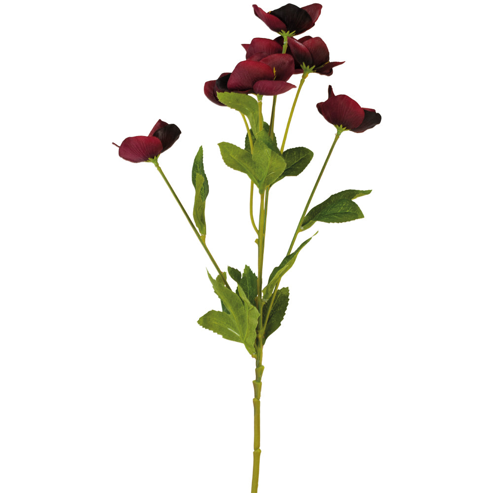 Faux Burgundy Hellebore Stem