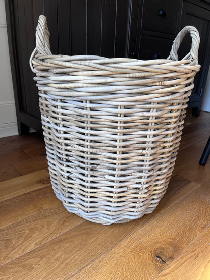 extra large round rattan basket
