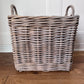 square willow basket with handles