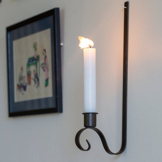 wall candle sconce metal taper candle