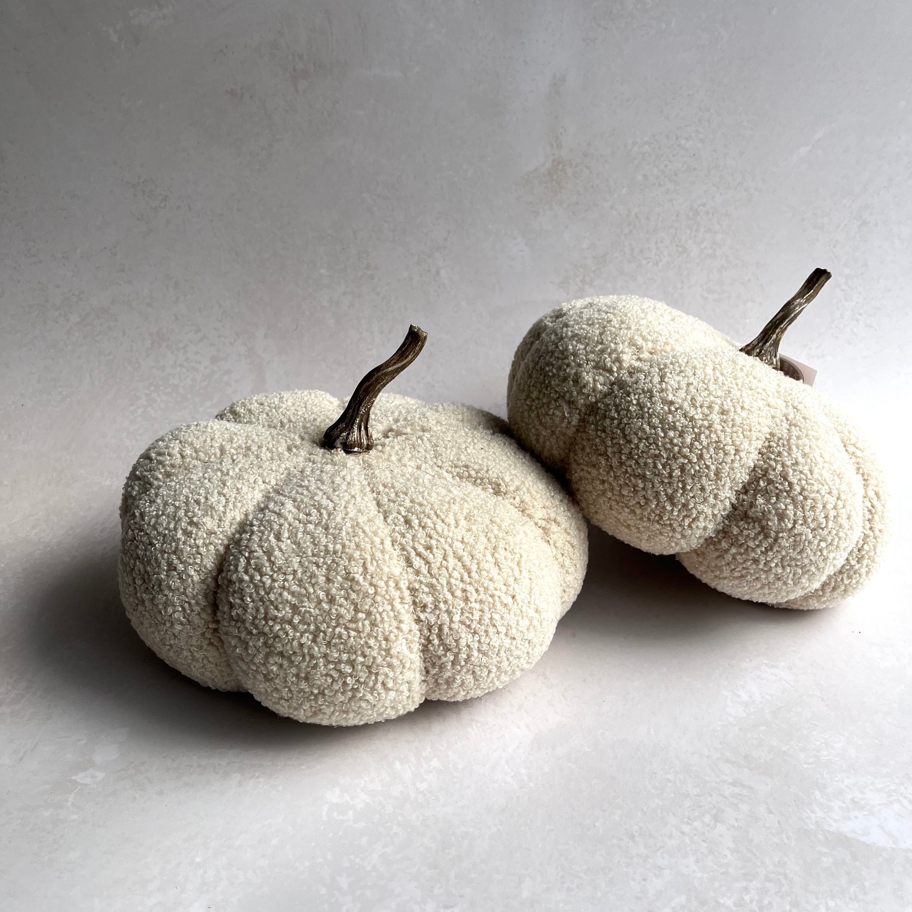 Beige Plush Pumpkin 25cm