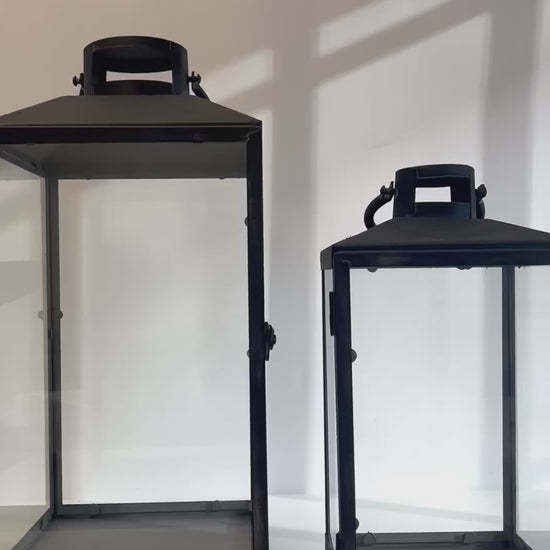 video of decorative black lanterns 