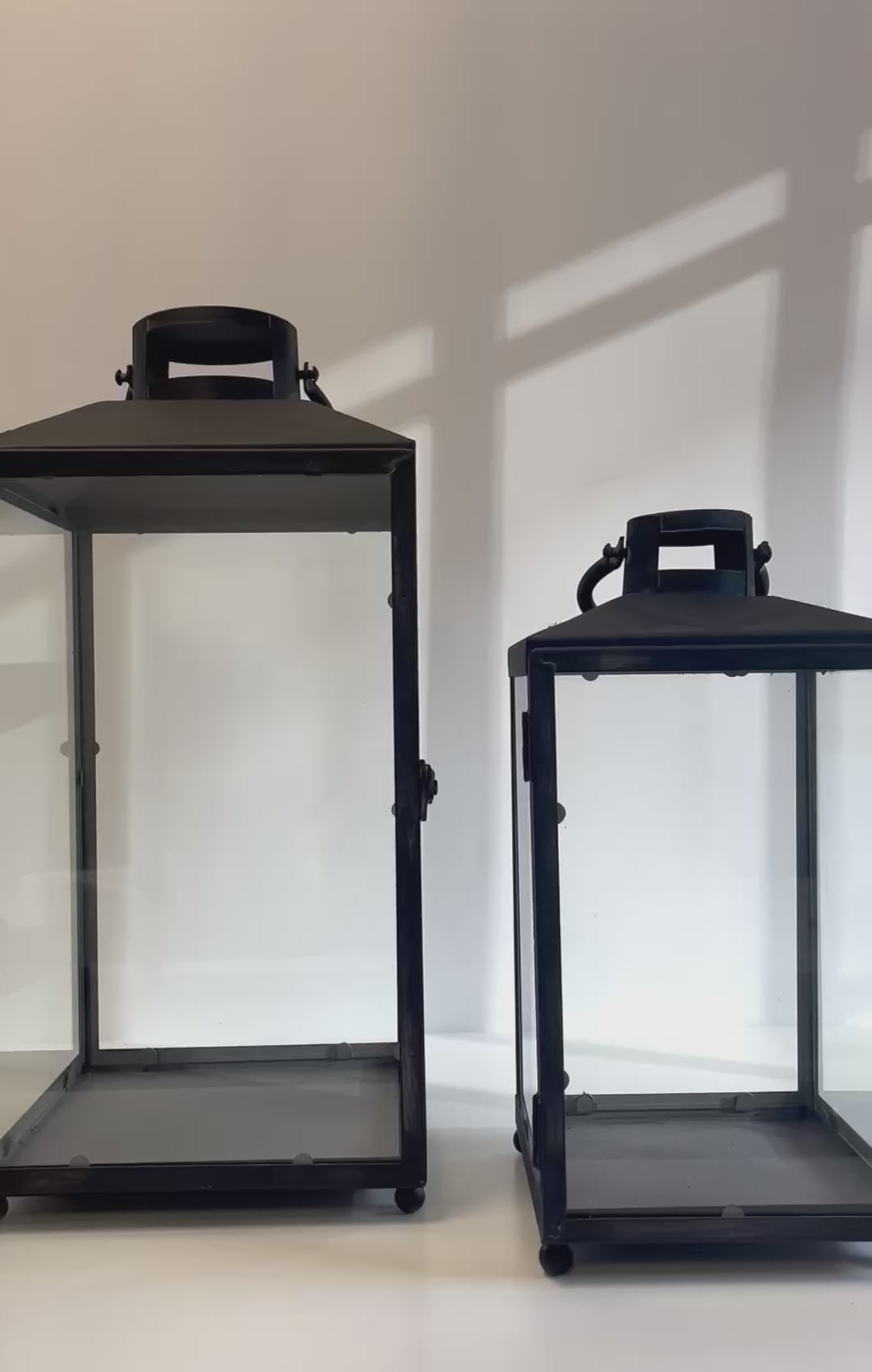 video of decorative black lanterns 