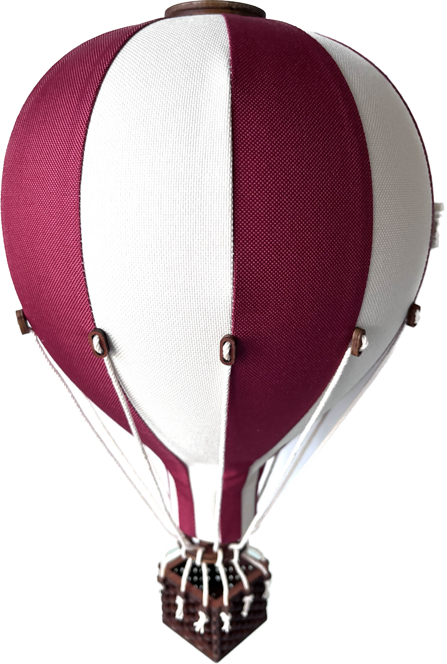 burgundy hot air balloon decor for nursery