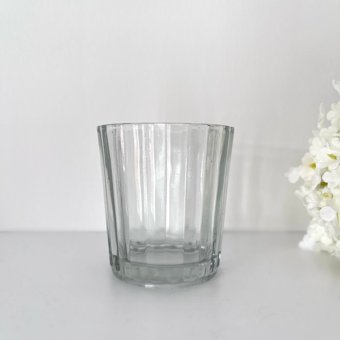 Ribbed Glass Tealight Votive