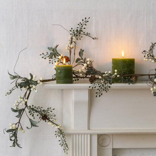 Artificial Christmas Winter Berry Garland - 2 Colours