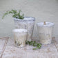 White Stone Terracotta Rose Plant Pot