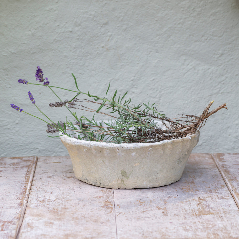 White Stone Terracotta Bulb Pot