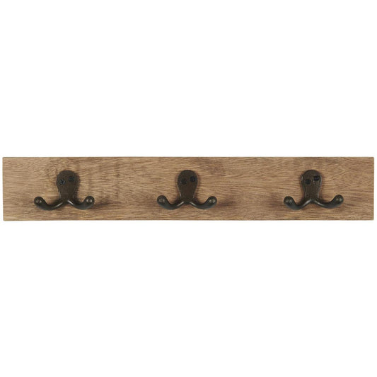 wooden hook rack