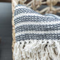 Cream and Grey Stripe Throw