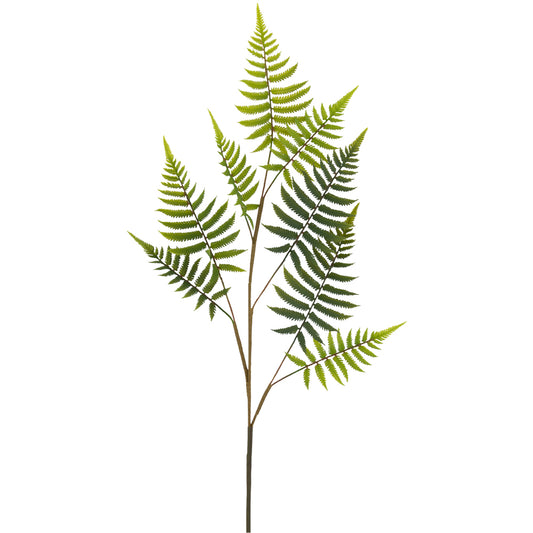 Faux green fern leaf stem