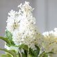 close up of faux cream lilac stems