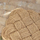 Rectangular braided coconut fibre doormat perfectly woven for a warm, inviting hallway. Use both indoors and outdoors