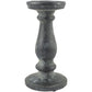 Tall Grey Candle stick holder stone effect. Perfect for displaying pillar candles